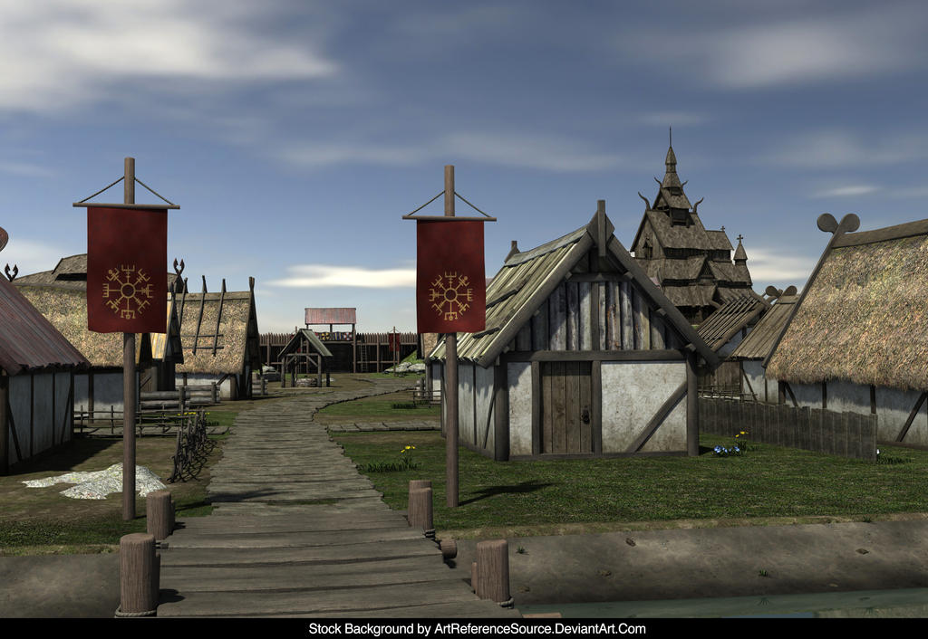 Free Stock Background:  Viking Village
