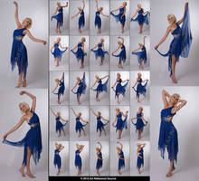Stock:  Kari 25 elegant dance poses in blue dress