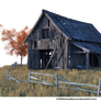 PNG:  Barn and Field - just add a sky