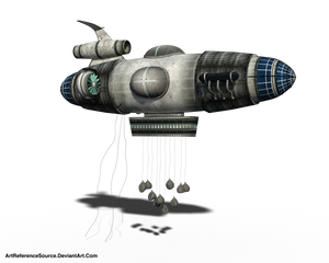 Free Stock PNG:  Airship by ArtReferenceSource