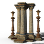 Free Stock PNG:  Decorated Columns