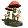 Free Stock PNG: Fantasy Mushroom Scene