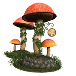 Free Stock PNG:  Fantasy Mushroom Scene