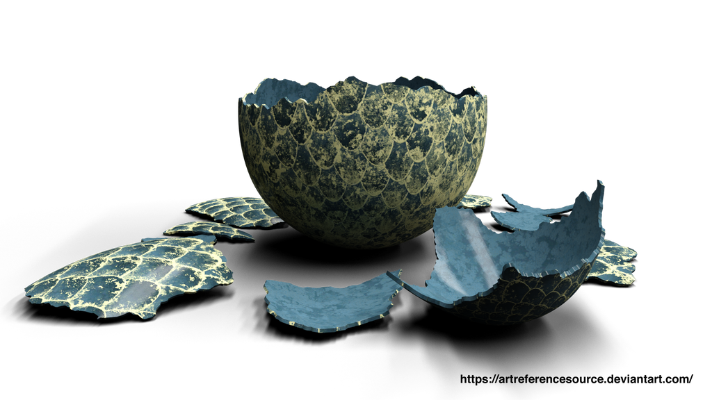 Stock PNG:  Cracked Dragon Egg