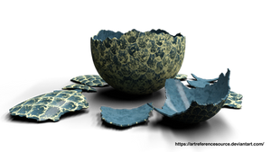 Stock PNG:  Cracked Dragon Egg