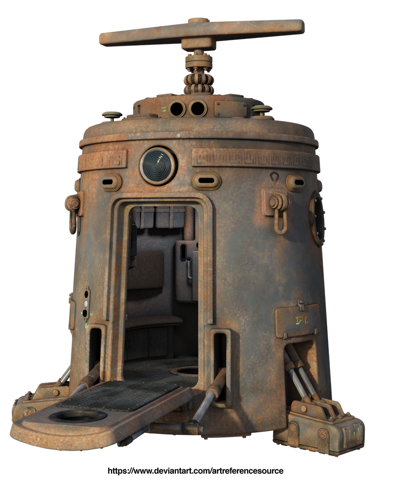 Free stock PNG: Rusty space module by ArtReferenceSource on DeviantArt