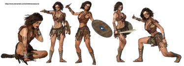 Free Stock PNG:  Female Warrior