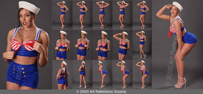 Stock:  Savannah pinup retro sailor costume