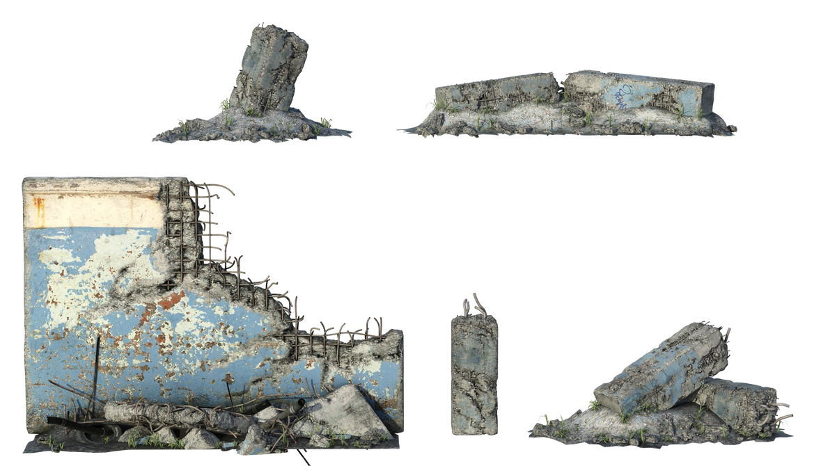 Rubble Reference Free Stock PNG: Urban rubble by ArtReferenceSource on DeviantArt