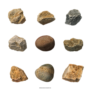 Free Stock PNG:  9 different rocks