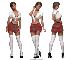 Free Stock PNG: Charity Sexy Schoolgirl