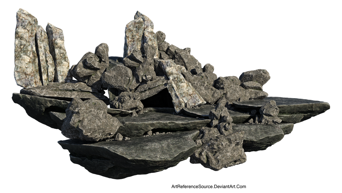 Free Stock PNG: Jagged Rock Formation by ArtReferenceSource on DeviantArt