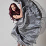 Stock:  April dramatic fashion pose silver dress