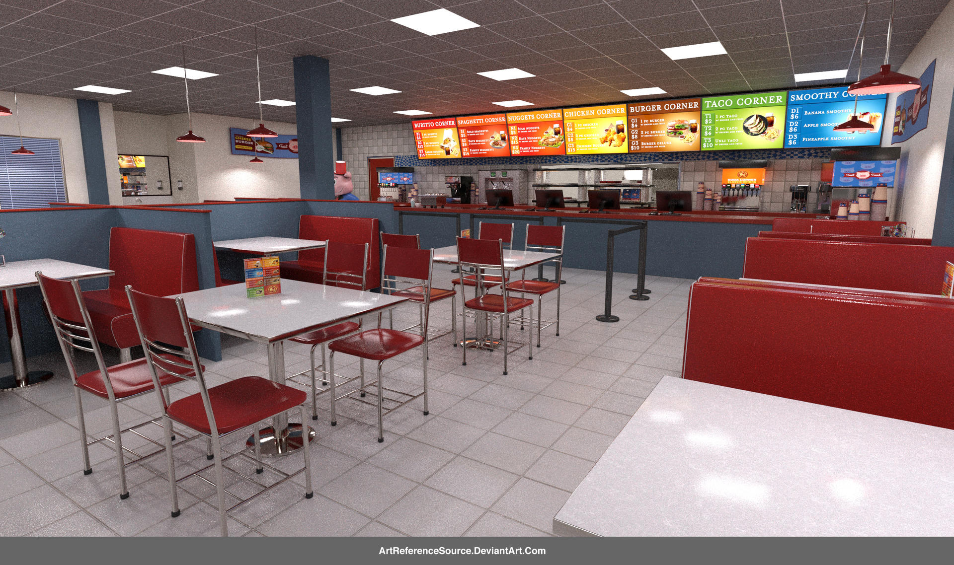 Free Stock Background: Fast Food Restaurant by ArtReferenceSource on  DeviantArt