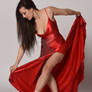Stock:  Mara ballet pose in red gown