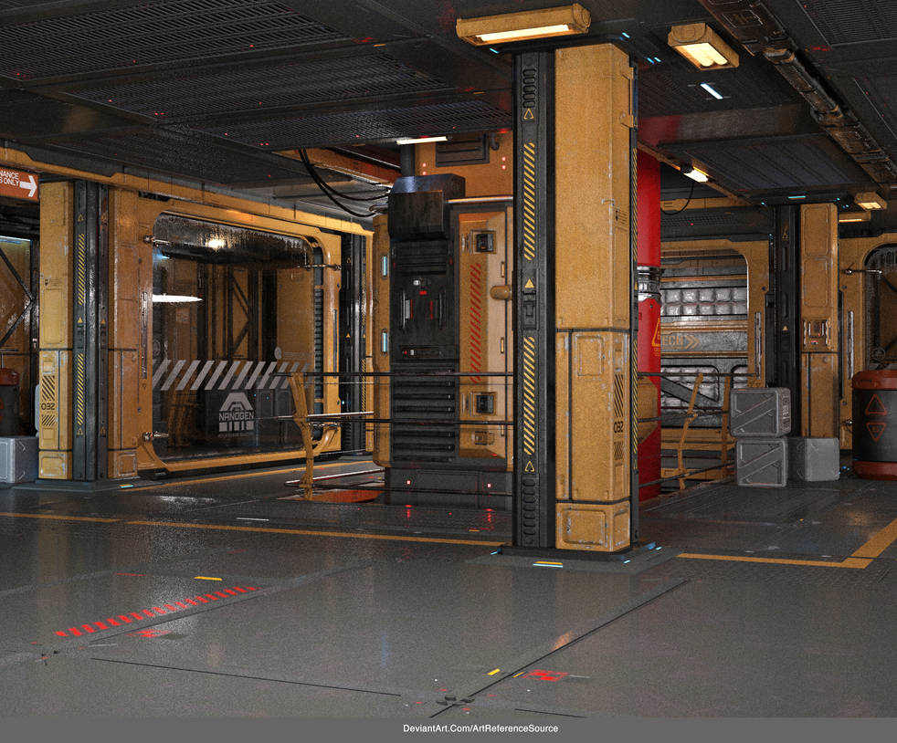Free Stock: Highly Detailed Space Craft Interior by ArtReferenceSource ...