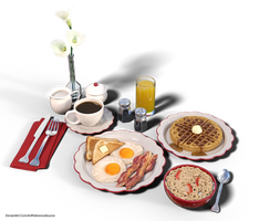 Stock: Elegant big breakfast PNG
