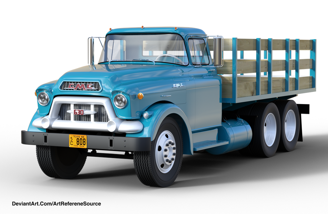 Free stock PNG: Retro Blue Farm Truck by ArtReferenceSource on DeviantArt
