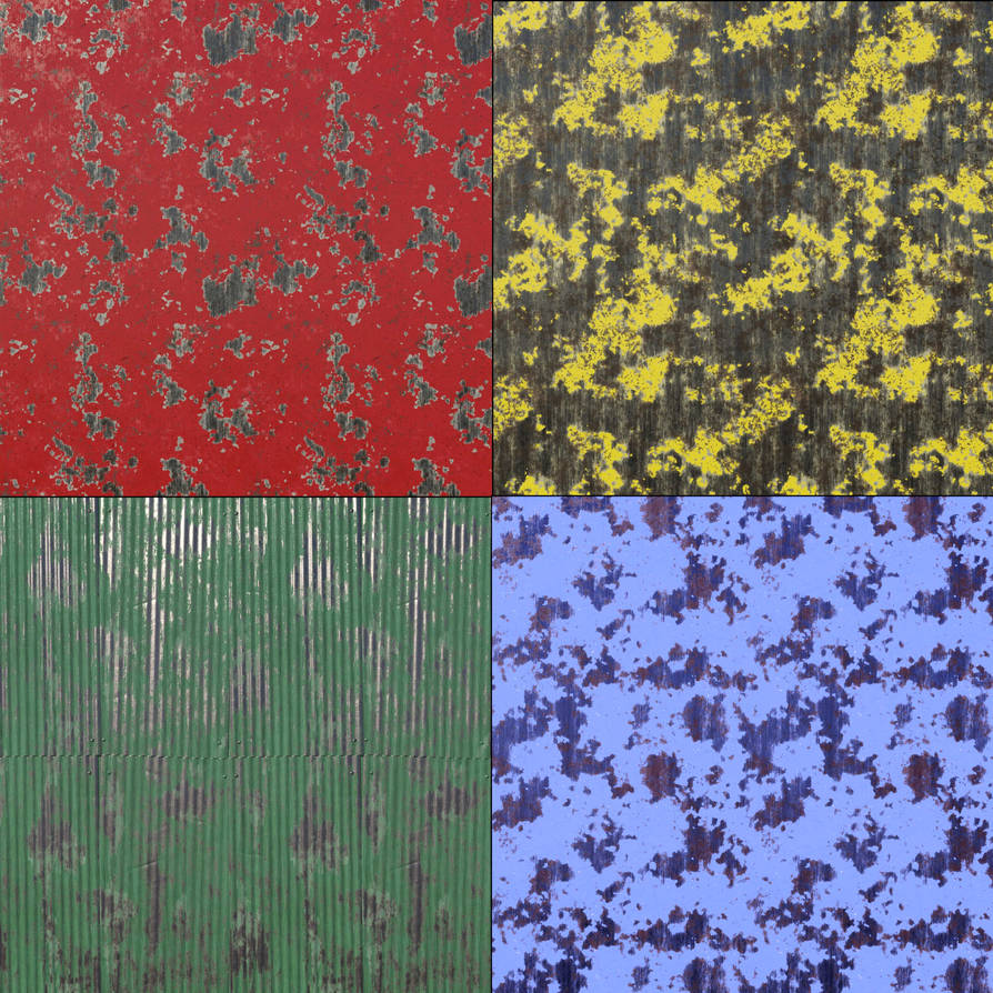 Free stock JPG: 4 rust patterns and colors by ArtReferenceSource on ...