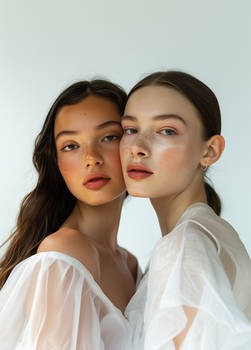 Free AI image - two young women