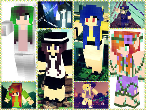 Just a collage of Minecraft skins I made