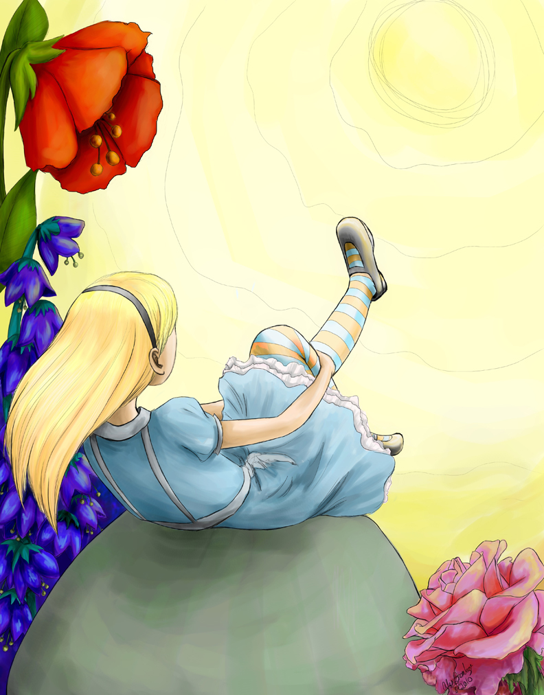 Alice in the Sun with Flowers