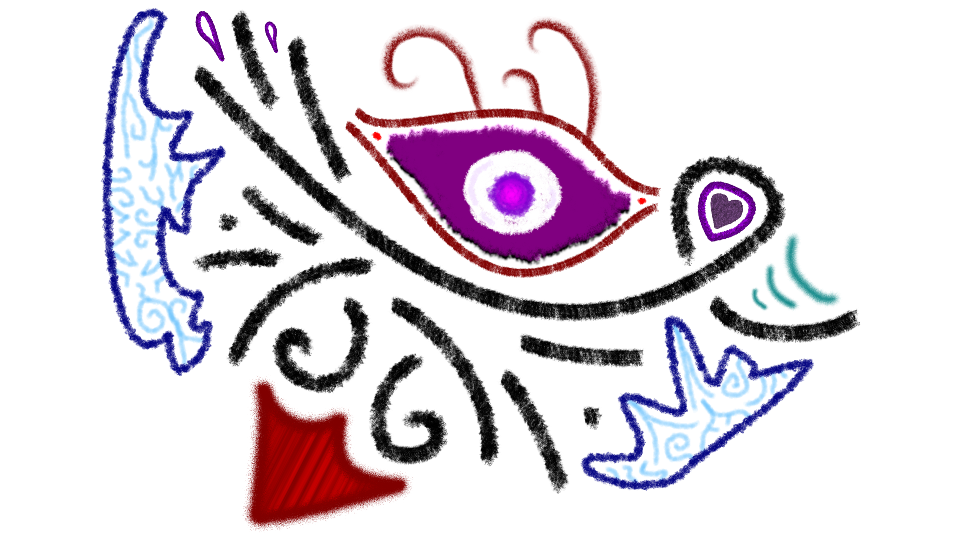 Art #13 -- Rustic Tribal Cyclops Insignia