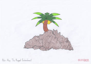 Art #76 -- Palm Atop The Rugged Embankment by Naean