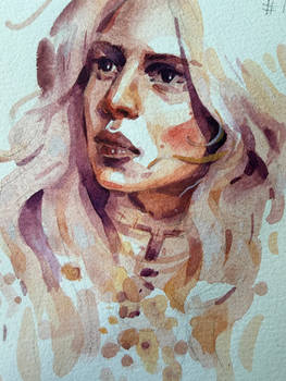 Watercolor portrait practice