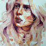 Watercolor portrait practice