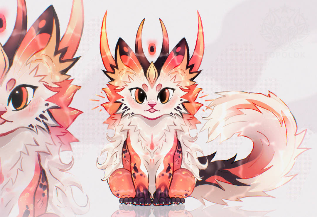 Closed | fiery cat by Topolok on DeviantArt