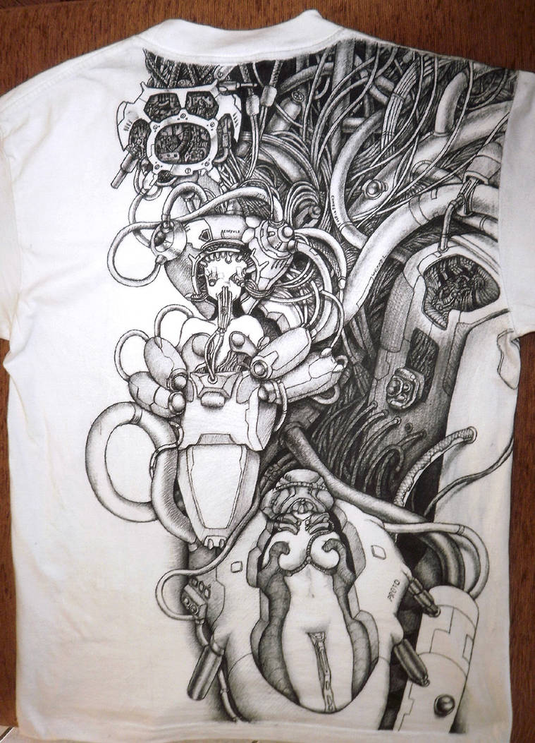 Cyber - drawing on shirt