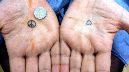 Peace palm tatoo