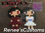 Blood+ Saya and Diva keychains by ReneesCustoms