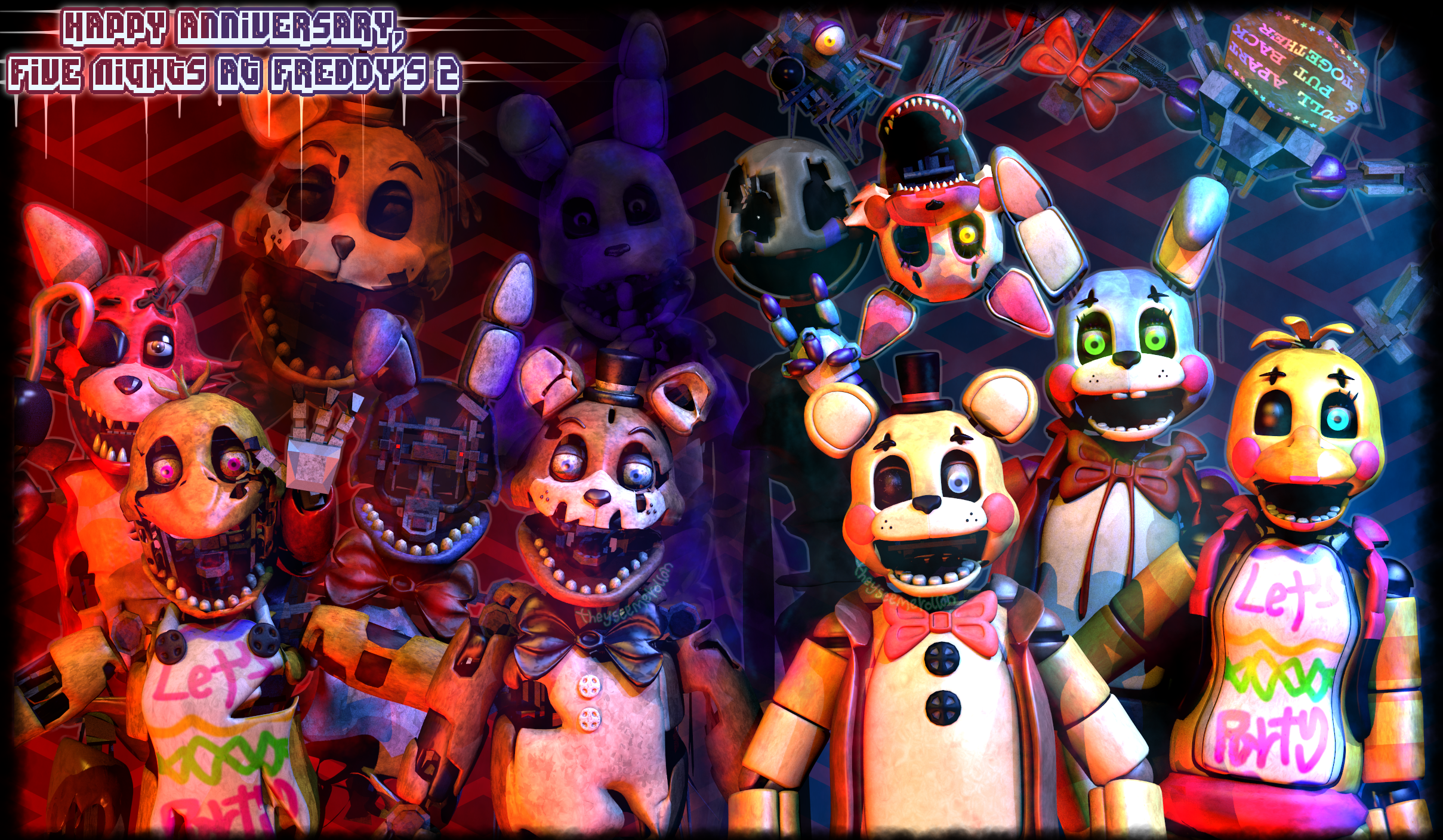 Five Nights at Freddy's 2 Anniversary poster! (It's our Anniversary!) :  r/fivenightsatfreddys