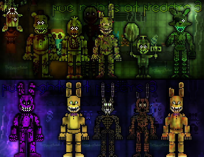 Fnaf4 Animatronics 8-bit (1part) by 133alexander on DeviantArt