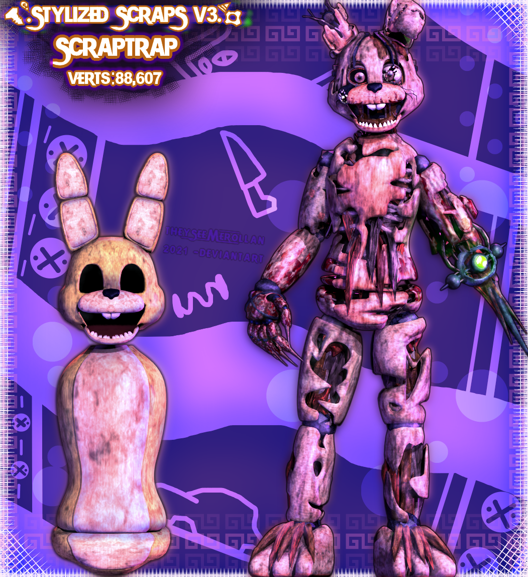 Stylized FNaF3 Animatronics= (V6) by Theyseemerollan on DeviantArt