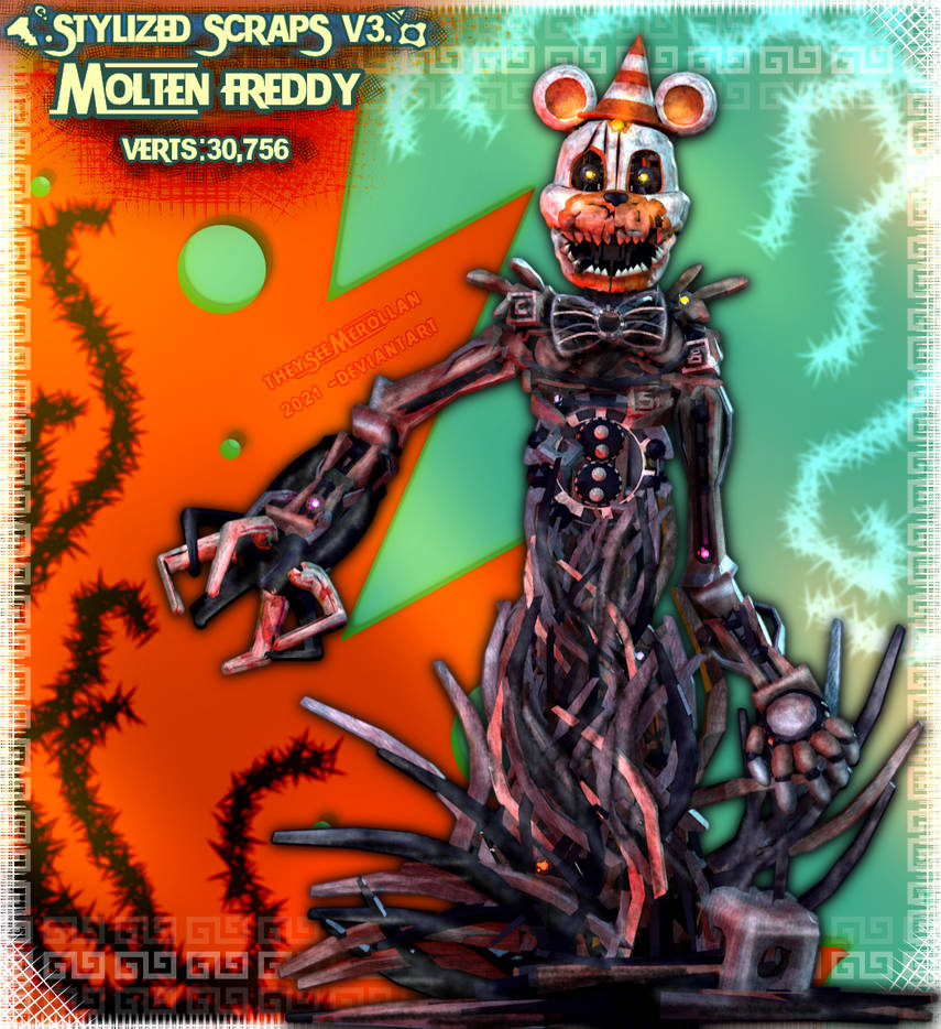 Original/Stylized Molten Freddy - Download Free 3D model by Descrox  (@Descrox) [ee1e532]