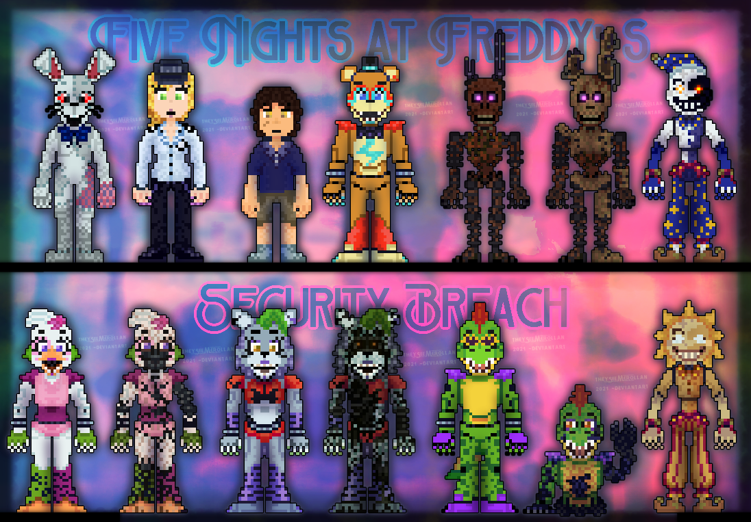 Fnaf4 Animatronics 8-bit by 133alexander on DeviantArt