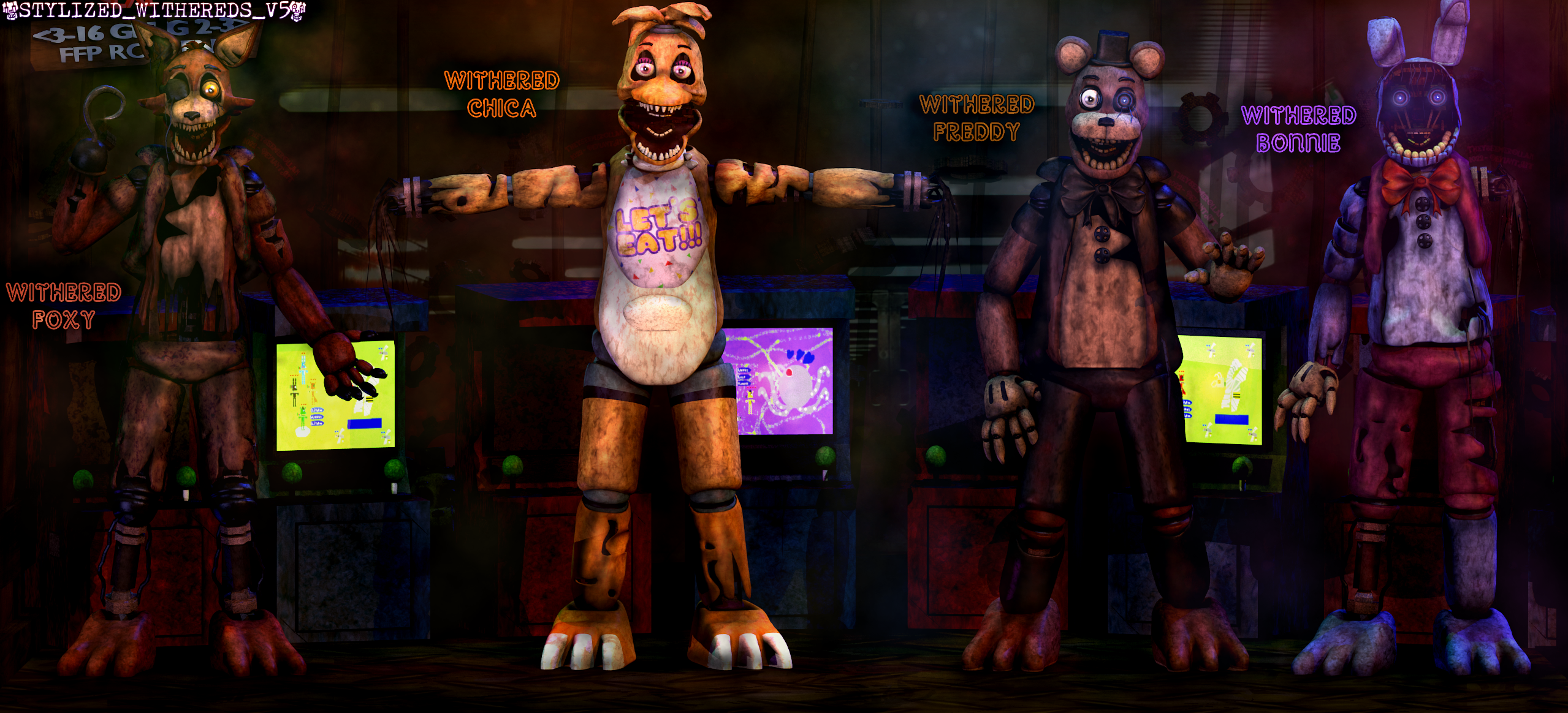 Withered FNaF3 Animatronics by LivingCorpse7 on DeviantArt