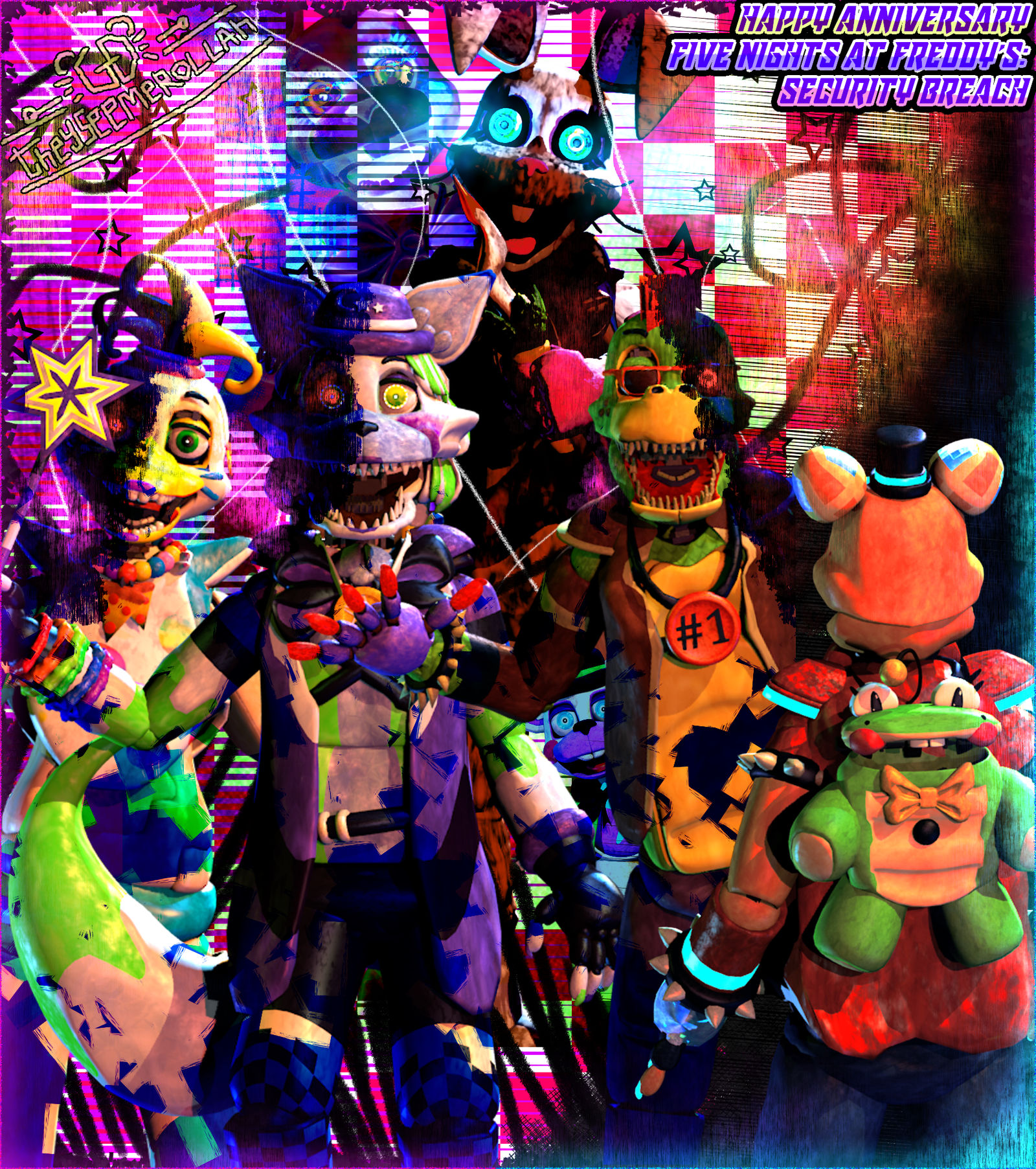 happy anniversary fnaf!! to celebrate, here's a look at stylized
