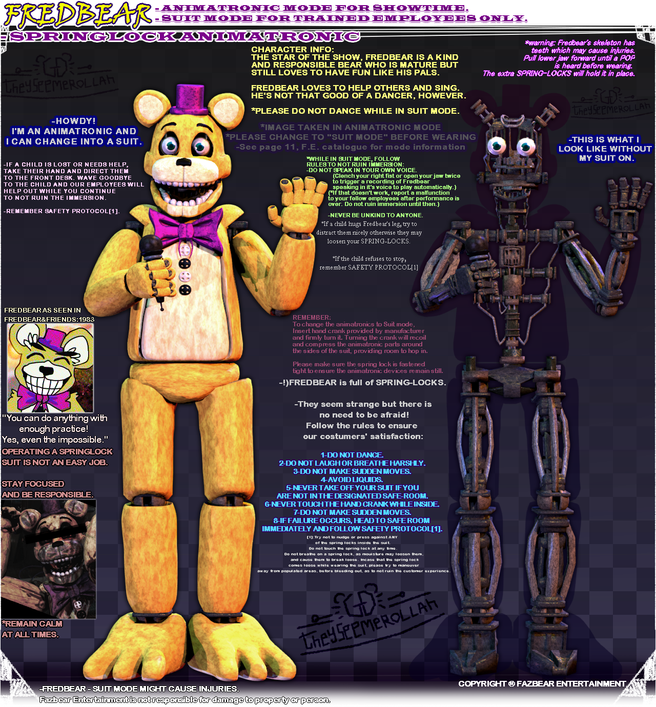fnaf 6 style springbonnie and fredbear : r/fivenightsatfreddys