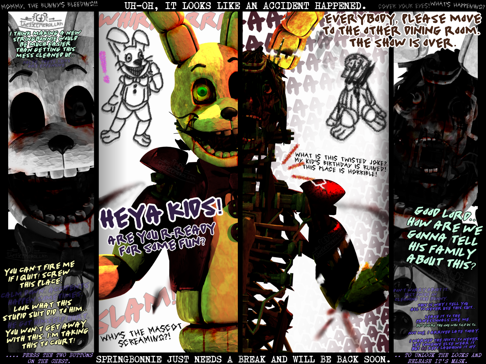 Guess the FNAF LORE QUIZ with Glamrock Bonnie and Glitchtrap 
