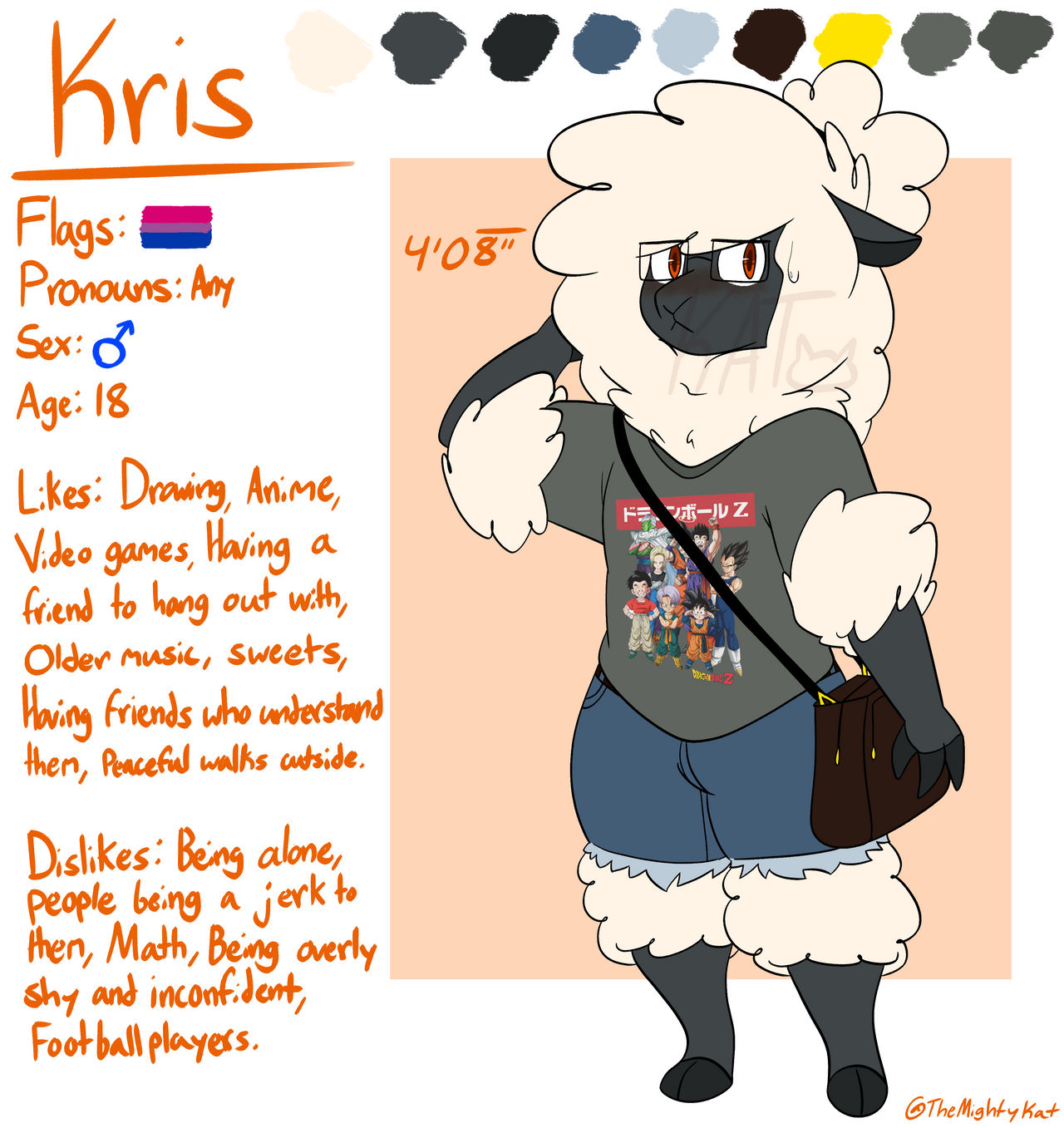 Fursona: Kris The Sheep (Character Ref) by SonicGlitchy on DeviantArt
