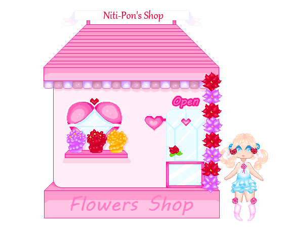 Pixel Flowers Shop by Niti-Pon