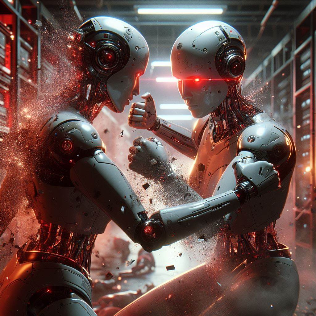 Two female Androids Tear Into Each Other.. by WomanToWoman on DeviantArt