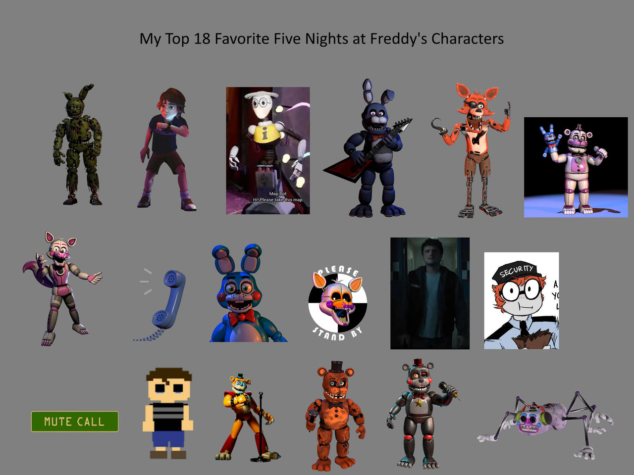 Top 18 Favorite Five Nights at Freddy's Characters by CoolCharles295 on ...