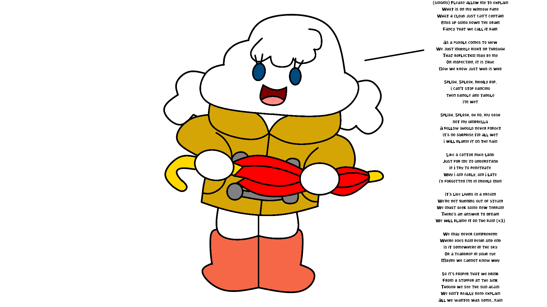Sprinkle sings Blame it On The Rain by IanandArt-Back-Up-3 on DeviantArt