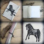 Black Stallion - leather softcover journal