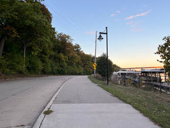 Sidewalk at dawn